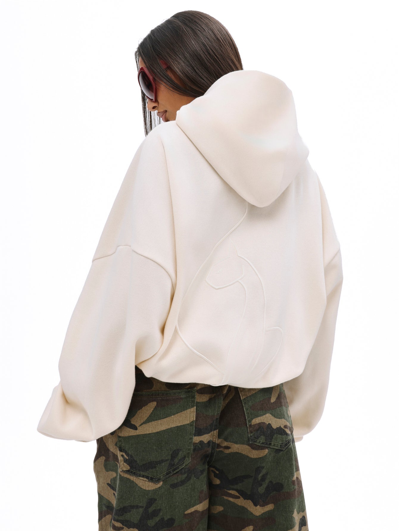 Zip Up Sweatshirt with Gothic Appliqué | Baby Phat