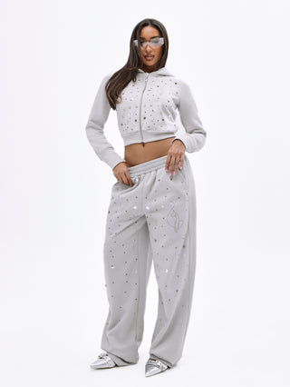 Embellished Studded Sweatpants