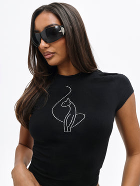 Rhinestone Logo Baby Tee