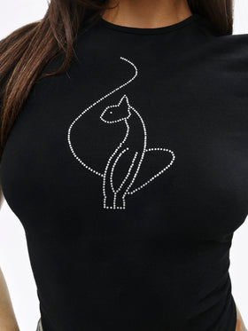 Rhinestone Logo Baby Tee