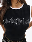Gothic Logo Tank With Contrast Binding
