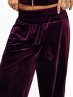 Velour Wide Leg Track Pants