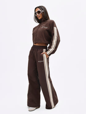Nylon Track Pant With Side Stripe