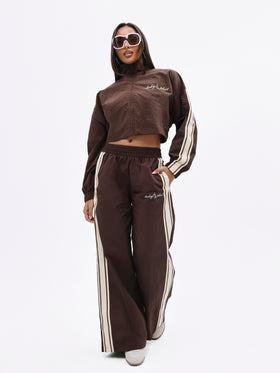 Nylon Track Pant With Side Stripe