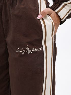 Nylon Track Pant With Side Stripe