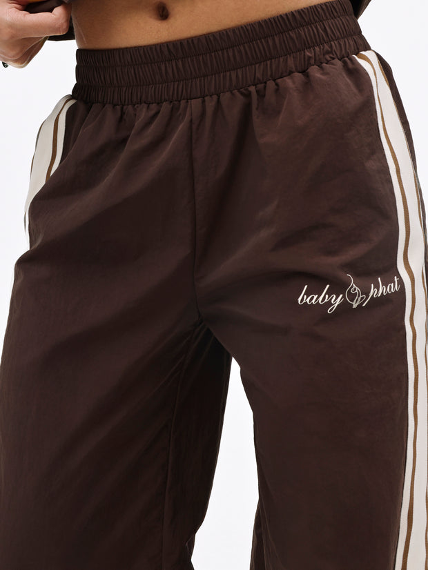 Nylon Track Pant With Side Stripe