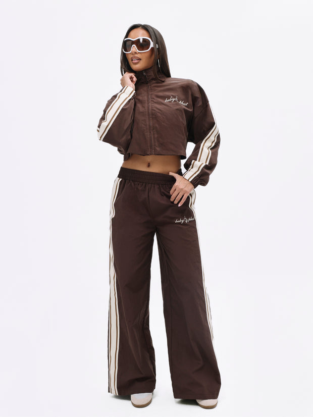 Nylon Zip Up With Stripe Contrast