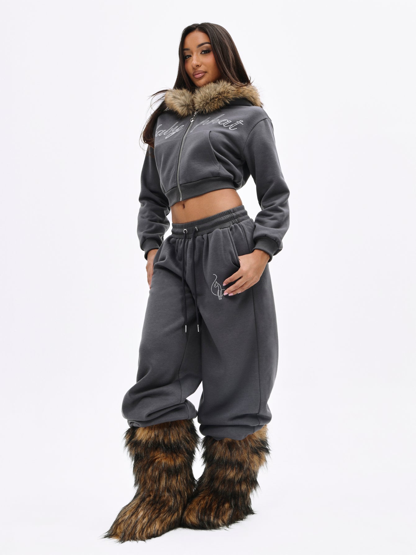 Baggy Sweatpant with Rhinestones