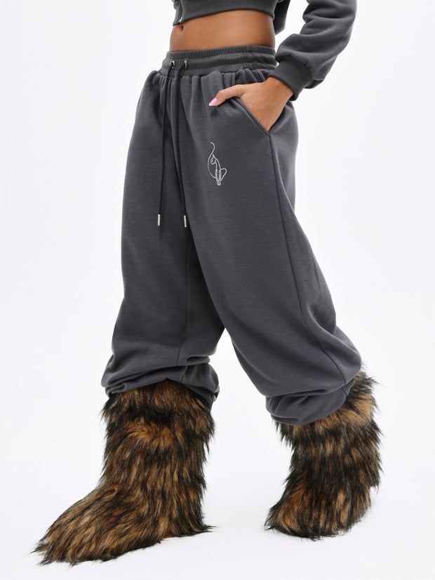 Baggy Sweatpant with Rhinestones