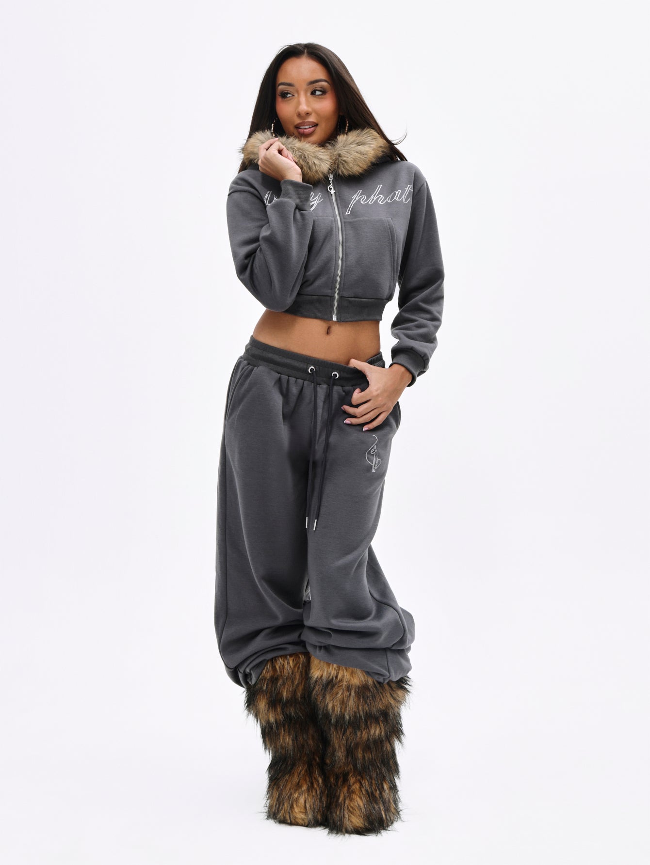 Baggy Sweatpant with Rhinestones