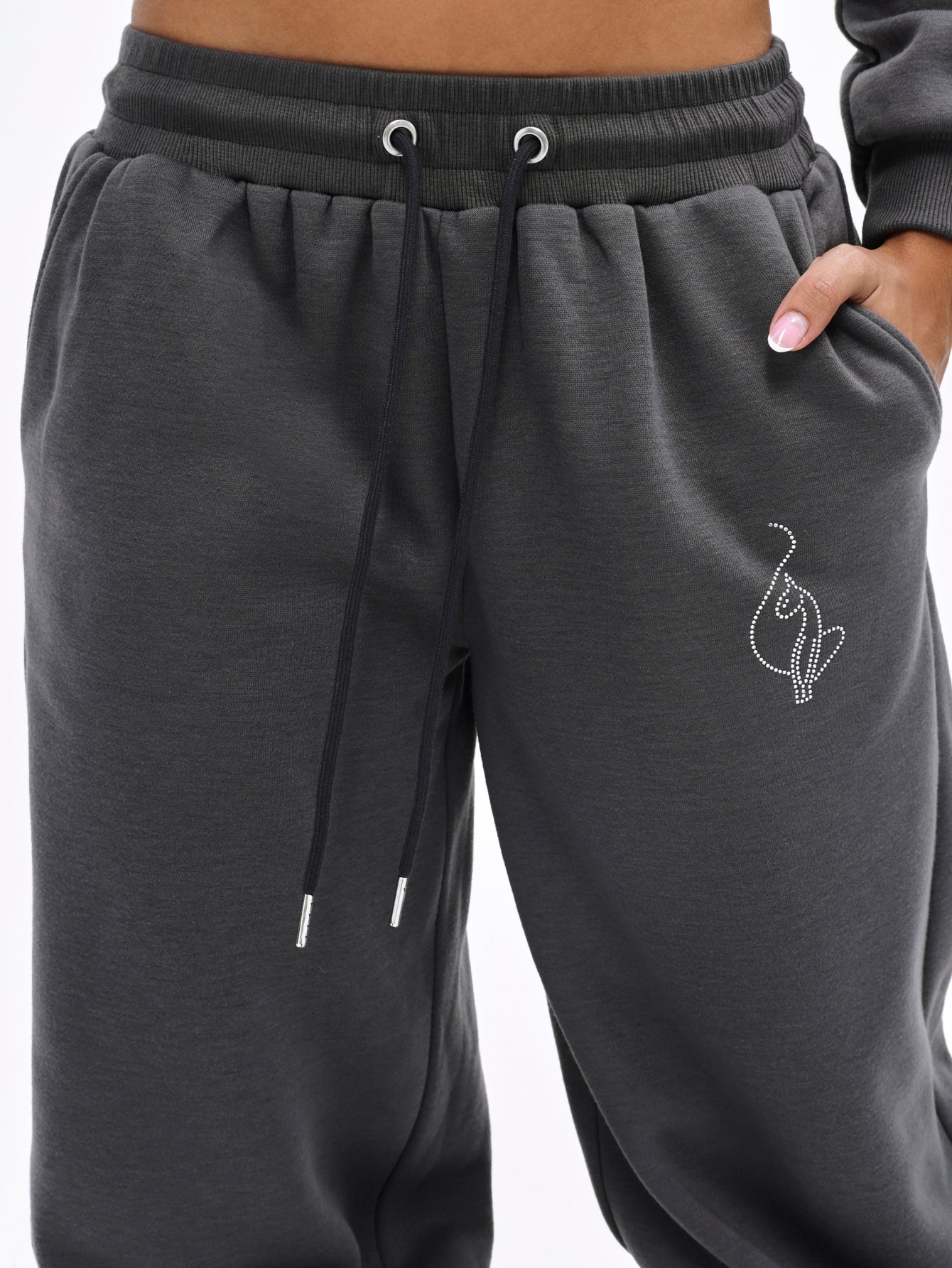 Baggy Sweatpant with Rhinestones