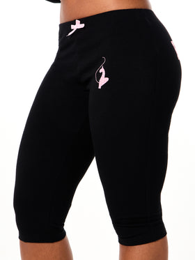 Capri Legging with Leopard Logo