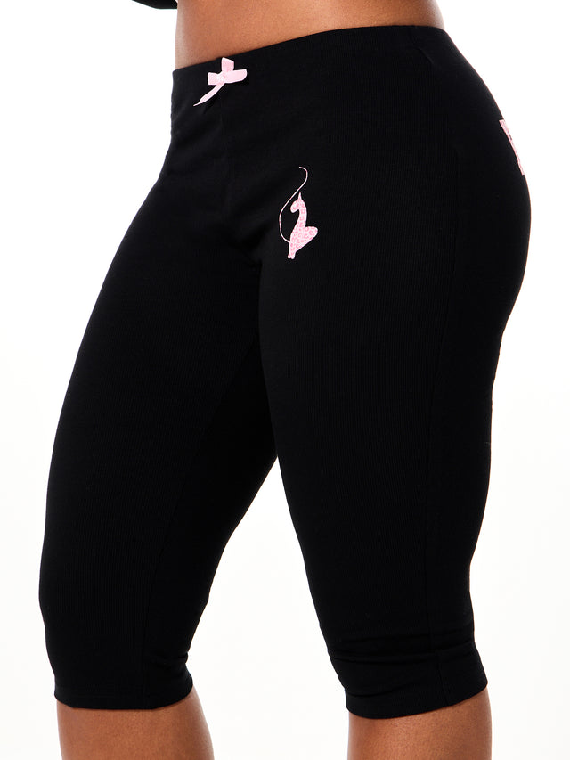 Capri Legging with Leopard Logo