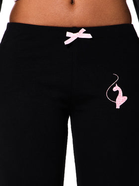 Capri Legging with Leopard Logo