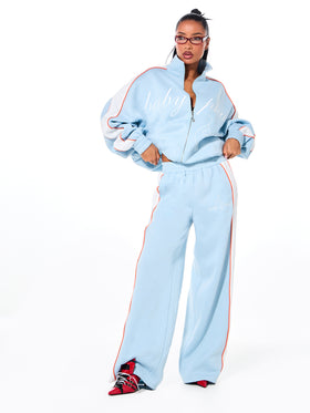 Velour Sweatpant with Side Panel