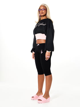 Off Shoulder Logo Sweatshirt