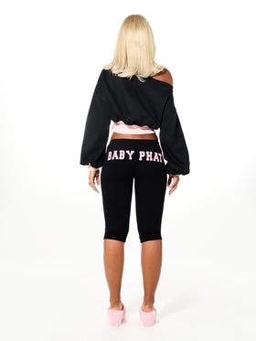 Off Shoulder Logo Sweatshirt