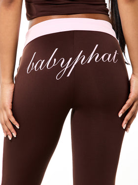 Logo Foldover Flare Legging