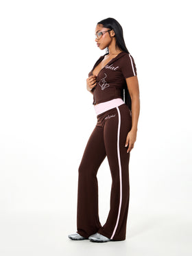 Logo Foldover Flare Legging