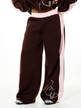Color Block Wide Leg Sweatpant
