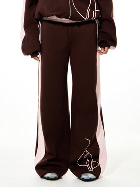 Color Block Wide Leg Sweatpant