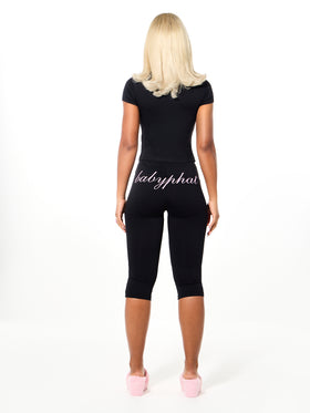 Short Sleeve Logo High Neck Zip Up