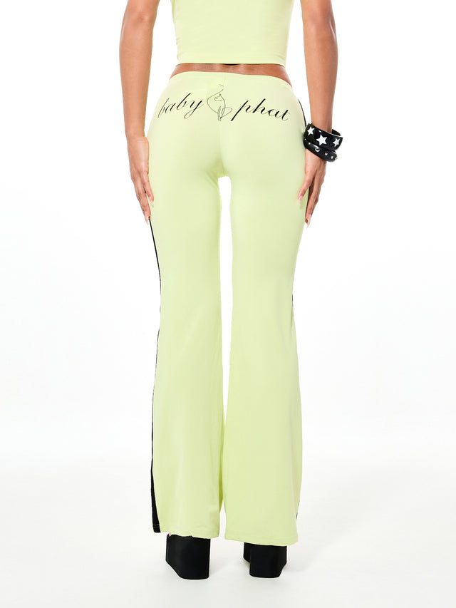 Flare Leggings with Contrast Side Stripe