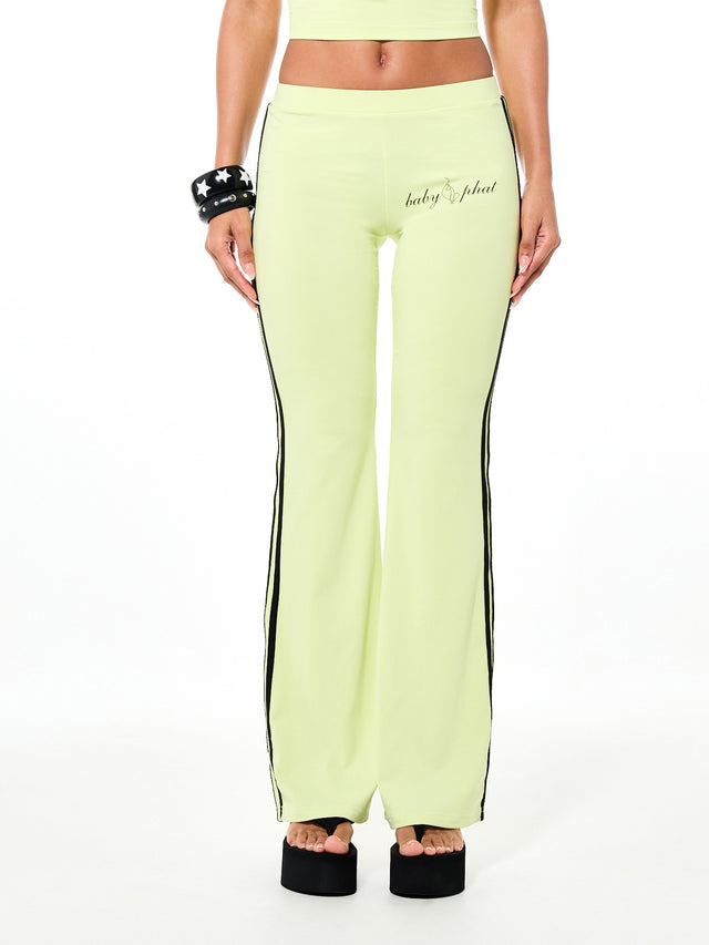 Flare Leggings with Contrast Side Stripe