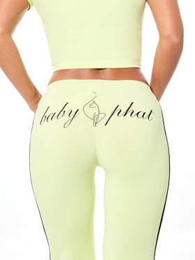 Flare Leggings with Contrast Side Stripe