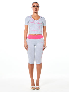 Scoop Neck Zip Up Sleeveless Jersey Top