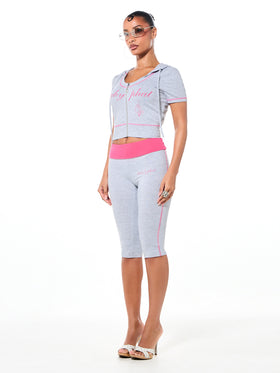 Scoop Neck Zip Up Sleeveless Jersey Top