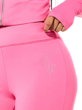 Pull On Flare Leggings with Rhinestones