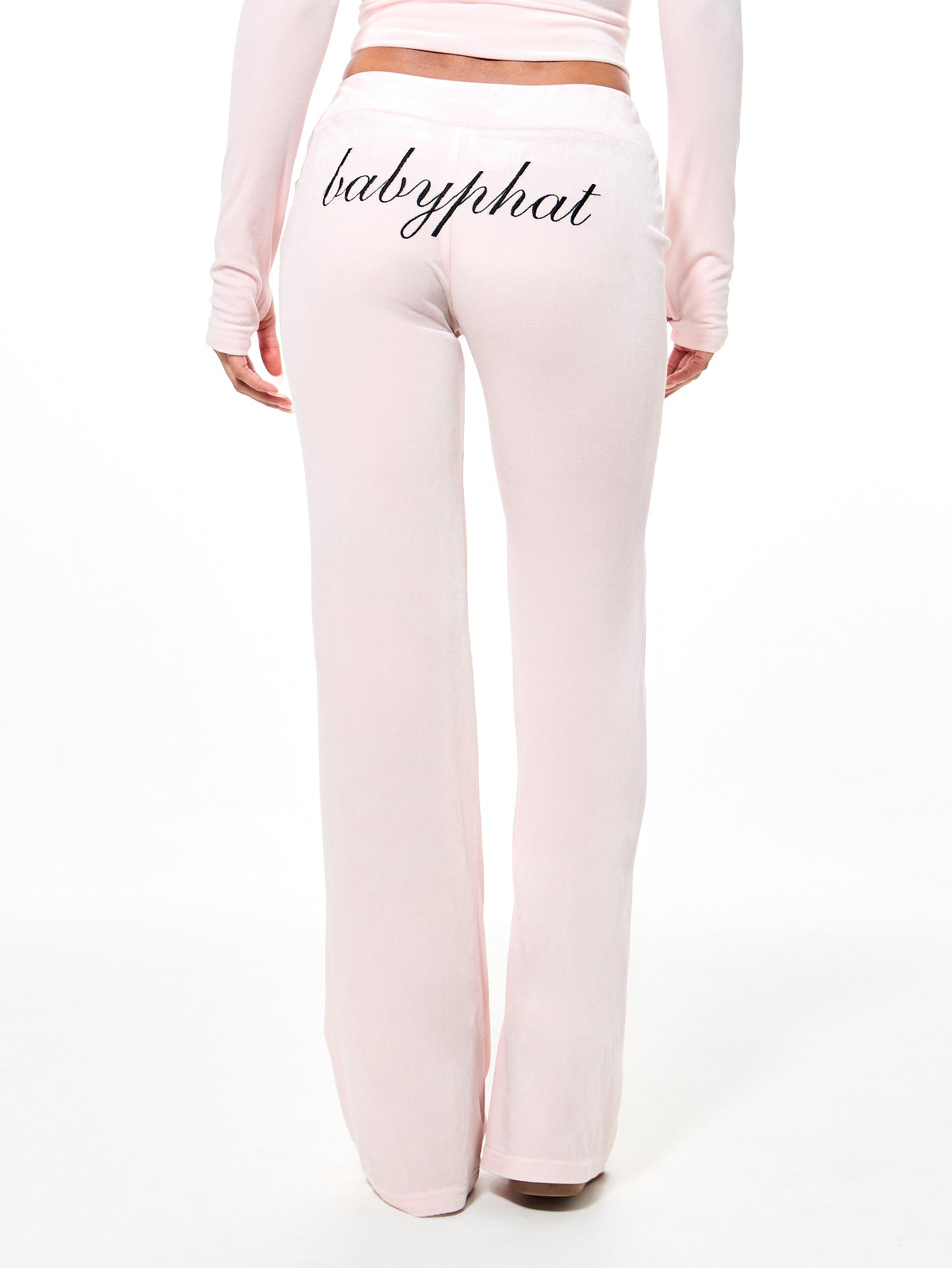 Slim Fit Velour Pull on Pants