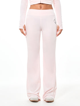 Slim Fit Velour Pull on Pants