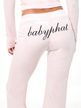 Slim Fit Velour Pull on Pants