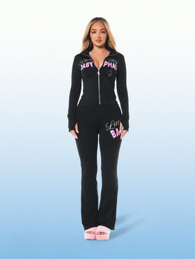 Little Miss Baby Phat Long Sleeve Zip Up Top