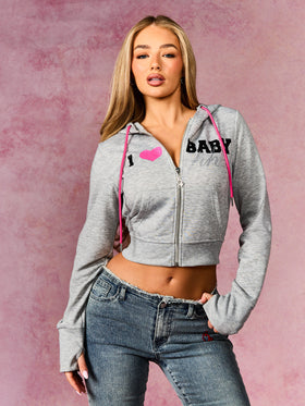 I Heart Baby Phat Zip Up Sweatshirt