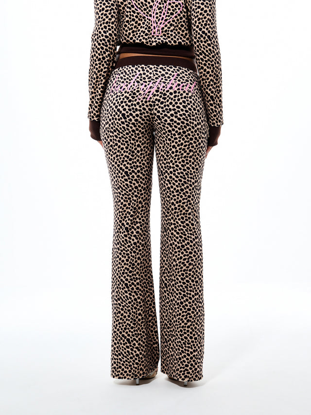 Cheetah Print Velour Sweatpant