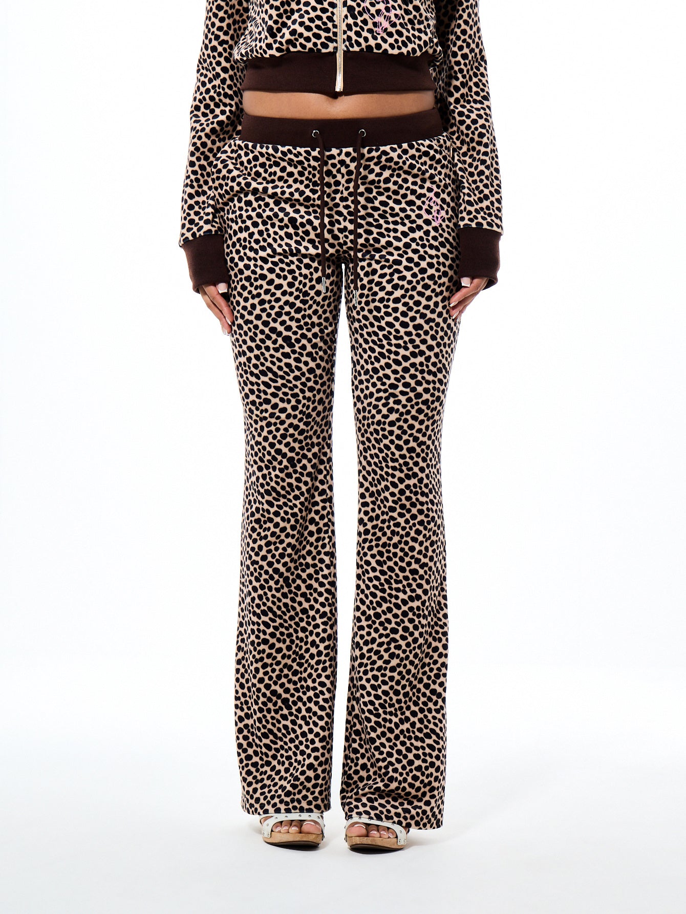 Cheetah Print Velour Sweatpant