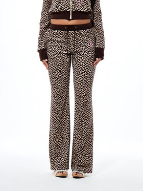 Cheetah Print Velour Sweatpant