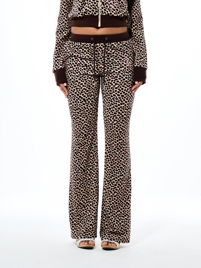 Cheetah Print Velour Sweatpant