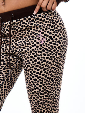 Cheetah Print Velour Sweatpant
