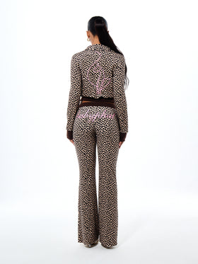 Cheetah Print Velour Sweatpant