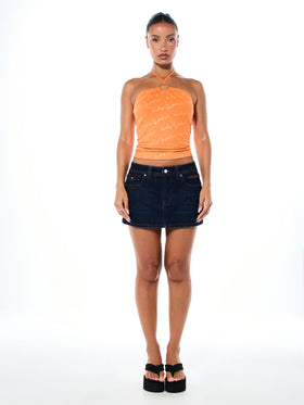 Logo Printed Halter Top
