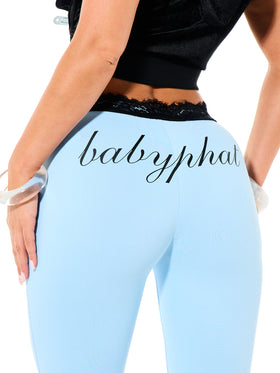 Logo Capri with Lace Trim