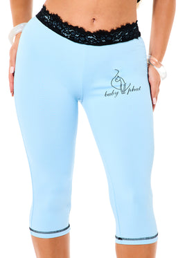 Logo Capri with Lace Trim