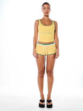 Studded Logo Tank Top with Contrast Trim