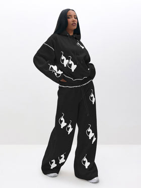 Logo Marled Hoodie