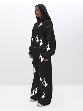 Logo Marled Hoodie