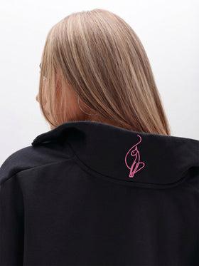 Oversized High Neck Zip Up Sweatshirt